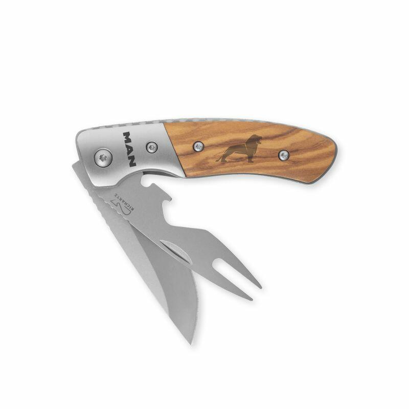 MAN LEO picknick olive 2 in 1 Messer und Gabel