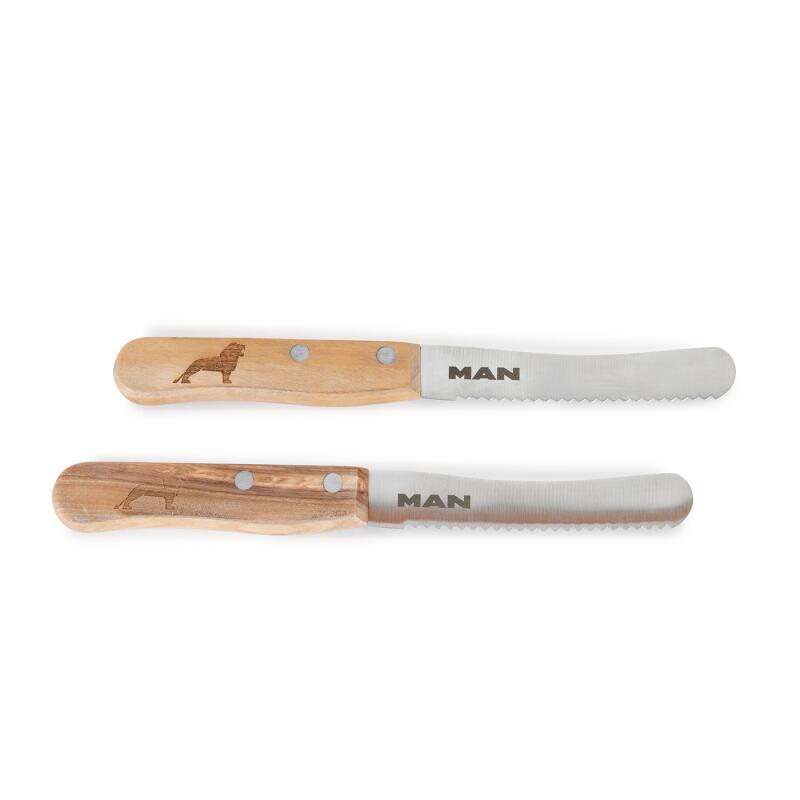 MAN BEST FRIENDS bread and butter Messer-Set